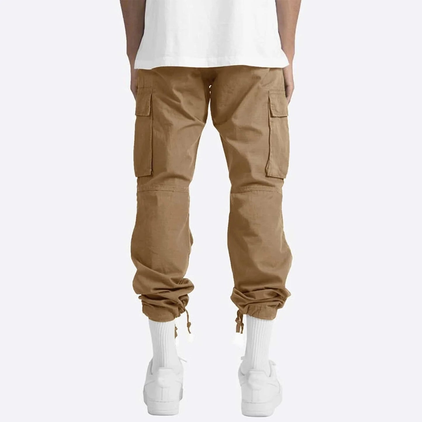 Cargo Pants Men- Solid Casual Multiple Pockets Outdoor Straight Type Fitness Pants Cargo Pants Trousers Khaki